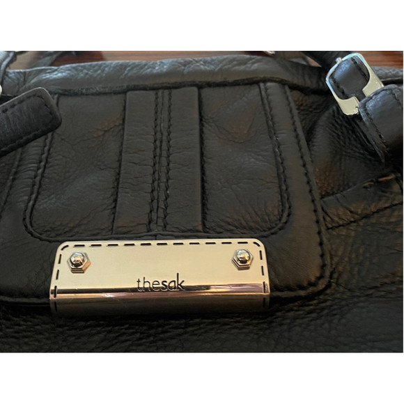 The Sak Black Leaather Purse Multicolor Interior - Picture 1 of 9
